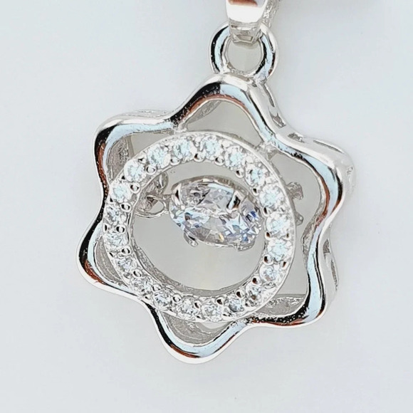 925 Sterling Silver Cubic Zircon Pendant for Women/Girls, US925P1114 - Picture 1 of 7